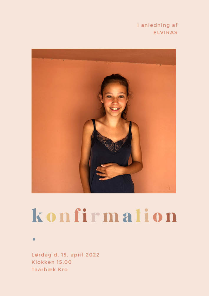 Invitationer - Elvira Konfirmation